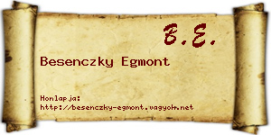 Besenczky Egmont névjegykártya